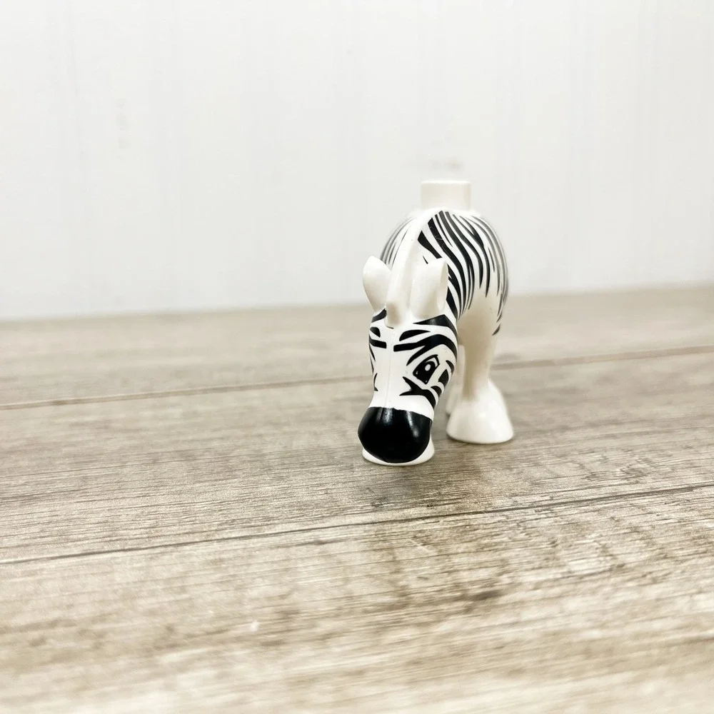 LEGO DUPLO STRIPED ZEBRA MANE BLACK ENDS Animal Safari Zoo Circus - Picture 3 of 6